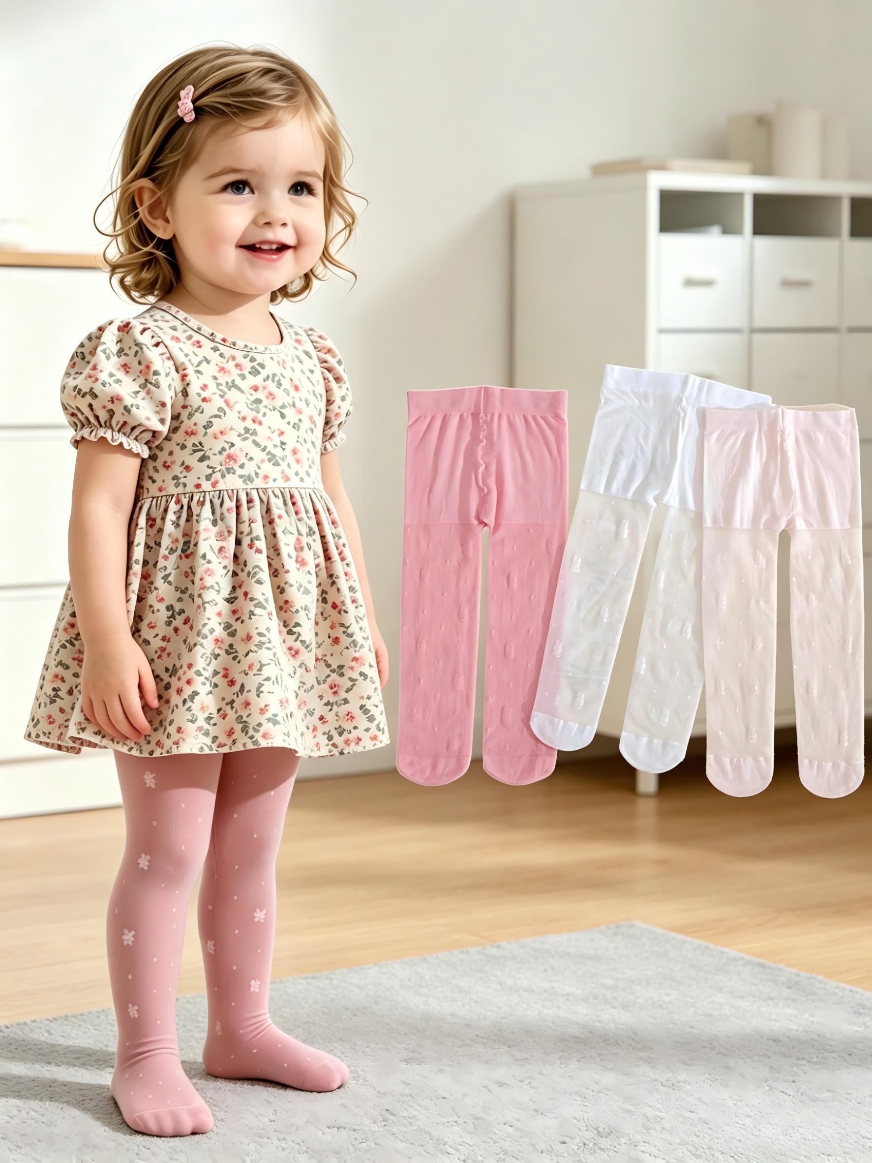 Summer Clothing Baby Girl - 3 パック幼児女の子花柄タイツ 0-3Y UPF50 日焼け防止薄手の弾性子供用パンスト夏のドレスパーティー日常着用