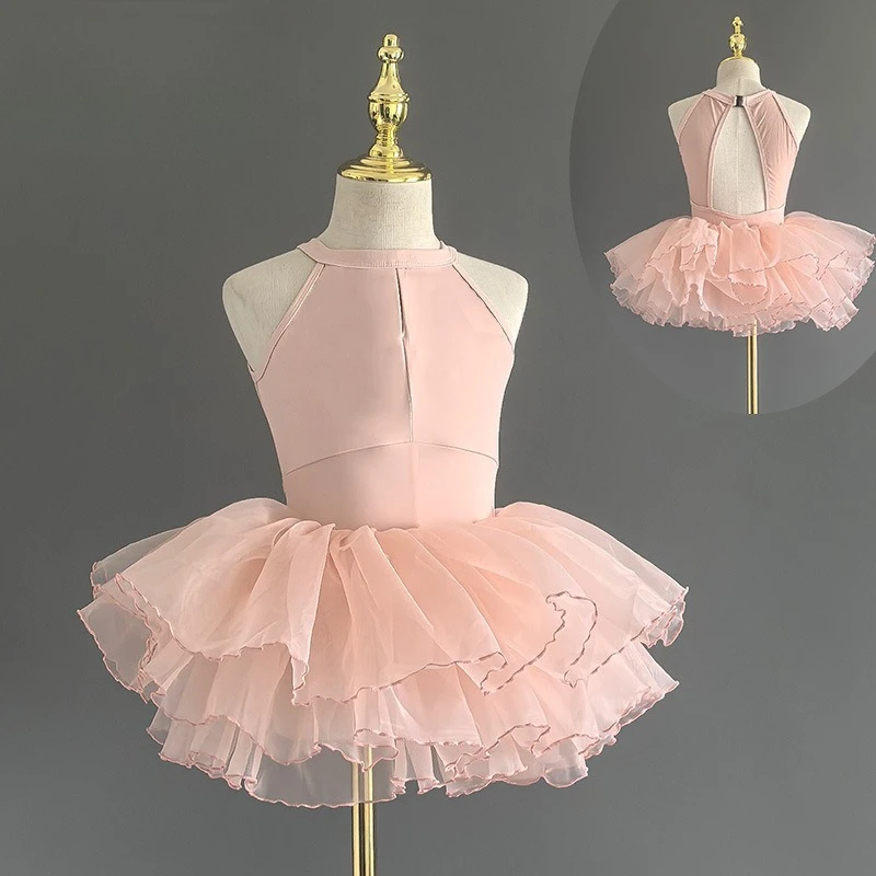 Summer Clothing Baby Girl - 夏用レオタード、体操着、バレエ衣装、スカート付きロンパース、子供用バレエチュチュ、ベビー服、バレリーナ練習用、2点セット、キッズ