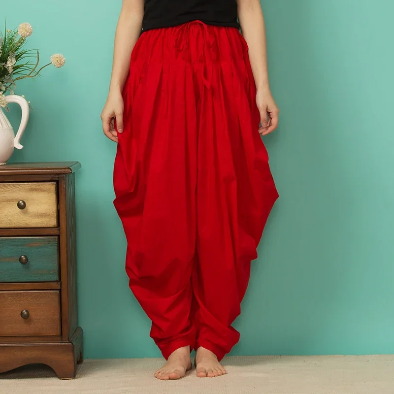 Summer Clothing Pakistan - インドのパンジャビパンツ,春と夏のためのマルチカラーコットンパンツ,プリーツサルワールパンツ
