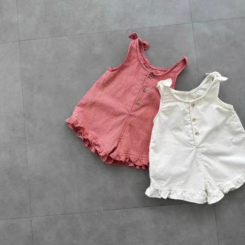 Summer Clothing Baby Girl - HY2831 女の子用サマーロンパース、ビブとショートパンツ付き、幼児服、乳幼児用ワンピーススーツ、ベビーガールズ用