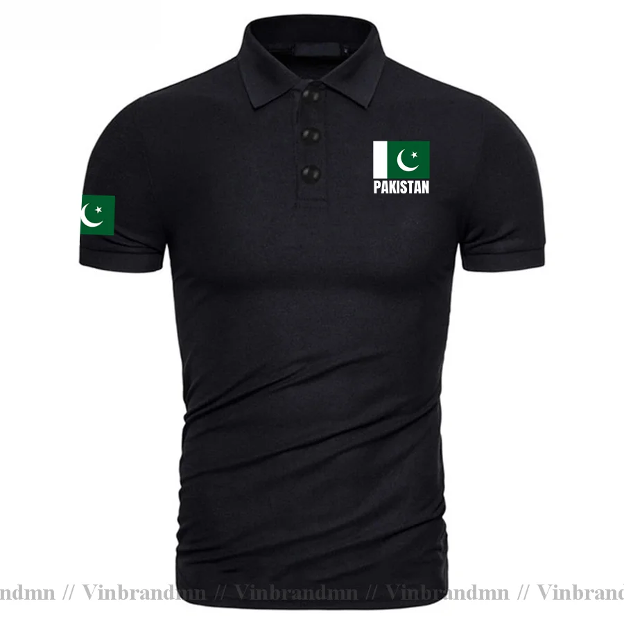 Summer Clothing Pakistan - パキスタンポロシャツパキスタン国旗デザイン夏スリムフィットファッション半袖シャツニュークラシック服純粋な綿