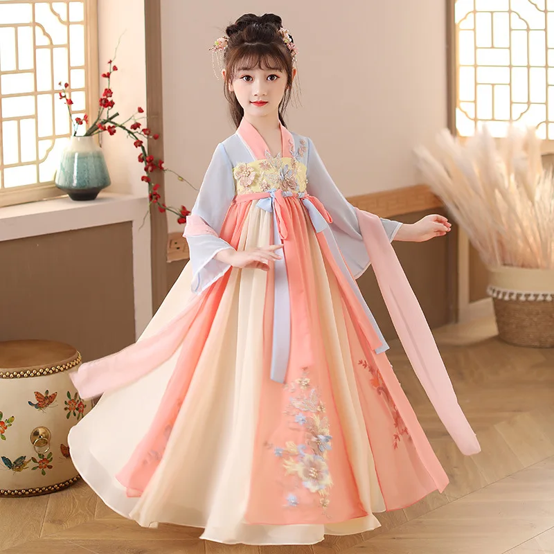 Summer Clothing Baby Girl - 夏子供韓服ドレスプリンセスコスチュームキッズパーティー Vestido 女の赤ちゃん妖精ドレスロング女の子伝統的な中国服