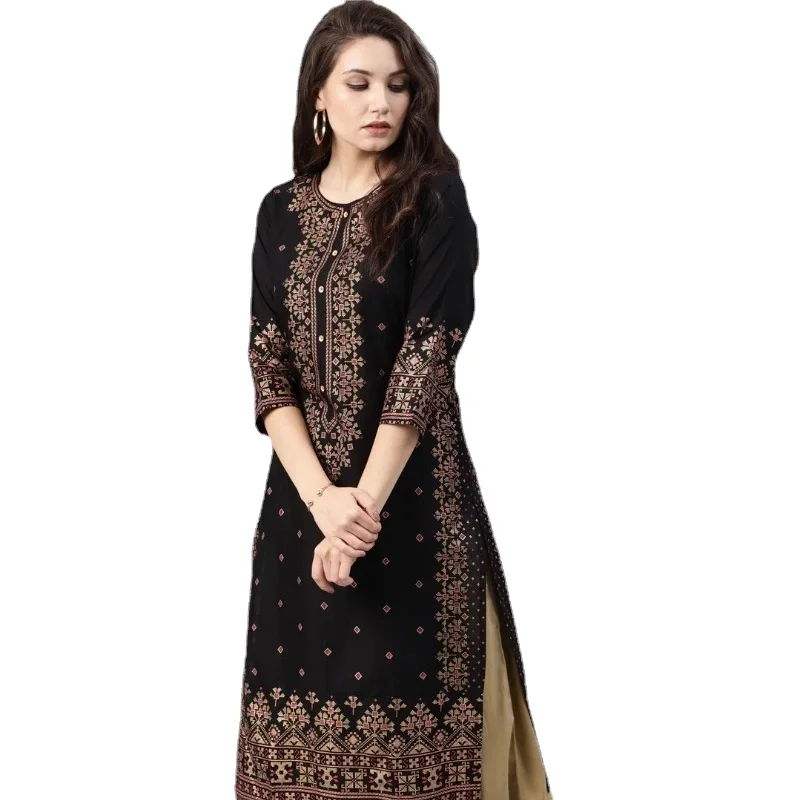 Summer Clothing Pakistan - 女性のための花柄の綿のクルタ,インドのドレス,エスニックスタイルのトップ,南アジアの服,春と夏