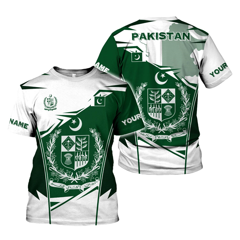 パキスタン国旗 3D プリントメンズ Tシャツ男性服夏ユニセ - Summer Clothing Pakistan のレビューと価格