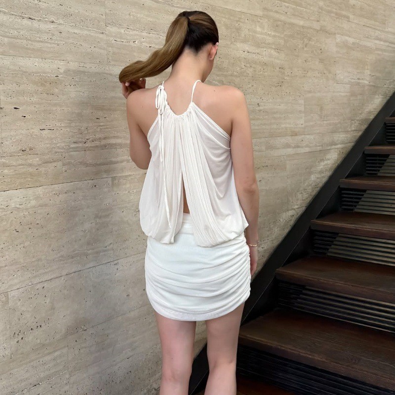 セクシーなラッフルメッシュドレス レディース エレガント バ - Summer Clothing Stores のレビューと価格