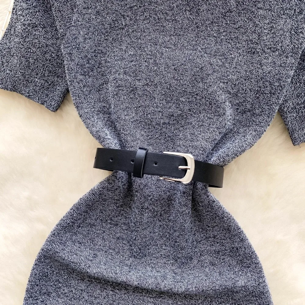 新しいシックなファッションベルトラップヒップニットセータード - Summer Clothing Wraps のレビューと価格