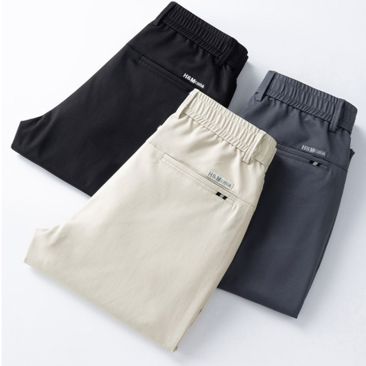 夏薄いメンズカジュアルパンツツイル生地弾性ウエストビジネスス - Summer Clothing Brands のレビューと価格