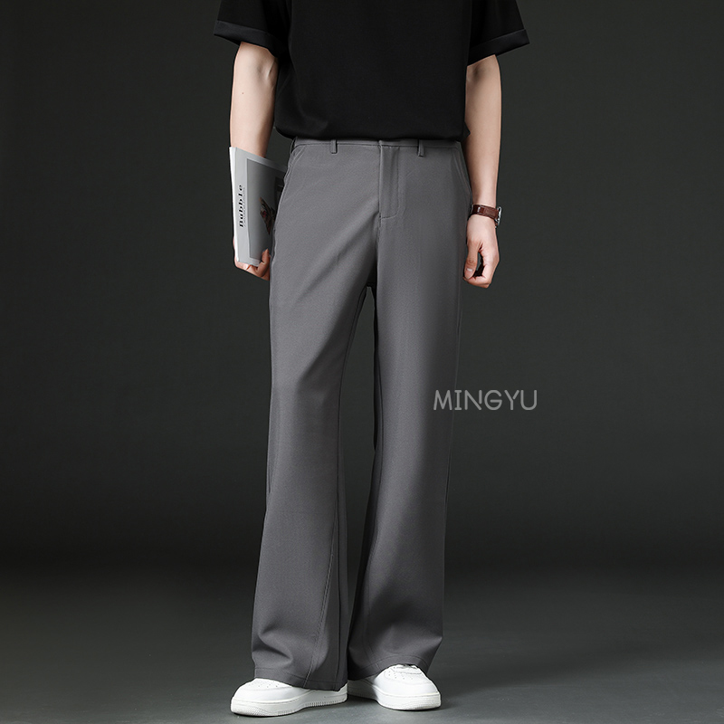 ブランド服春夏スムースフレアパンツ男性ビジネス弾性ウエストス - Summer Clothing Brands のレビューと価格