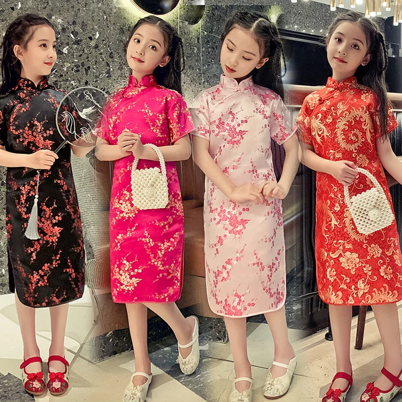 女の子のための中国風チャイナドレス,モダンなイブニングドレス - Summer Clothing Baby Girl のレビューと価格