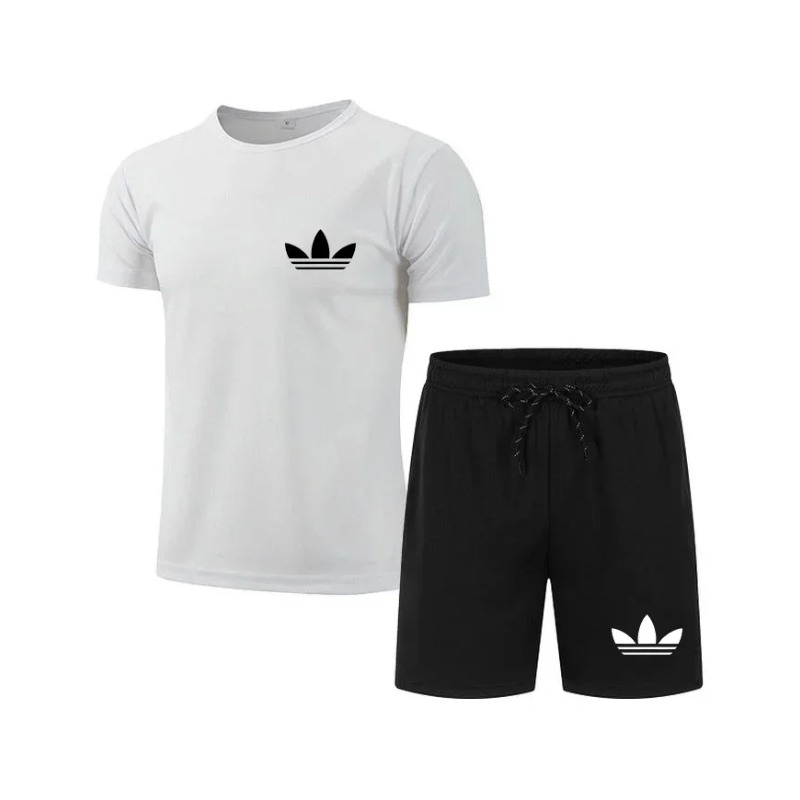 夏の新メンズブランドセットファッション速乾性スポーツウェア半 - Summer Clothing Brands のレビューと価格