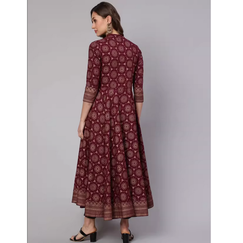 春夏コレクション インド民族風 シルクプリント スタンドカラ - Summer Clothing Pakistan のレビューと価格