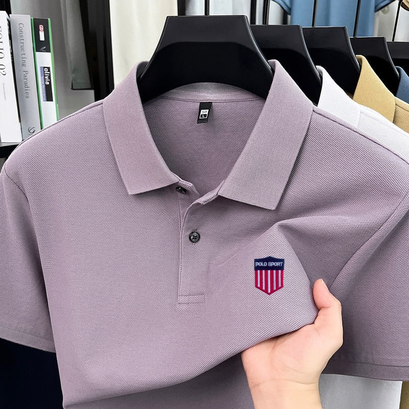 綿100% 高級ブランド メンズ サマー 半袖ポロシャツ 襟 - Summer Clothing Brands のレビューと価格