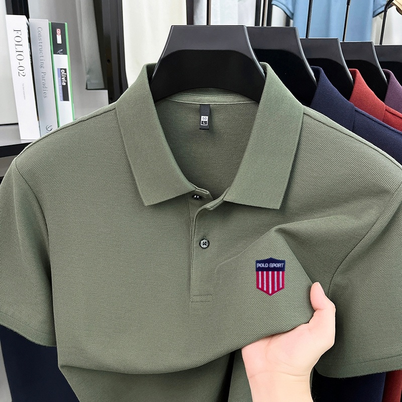 綿100% 高級ブランド メンズ サマー 半袖ポロシャツ 襟 - Summer Clothing Brands のレビューと価格